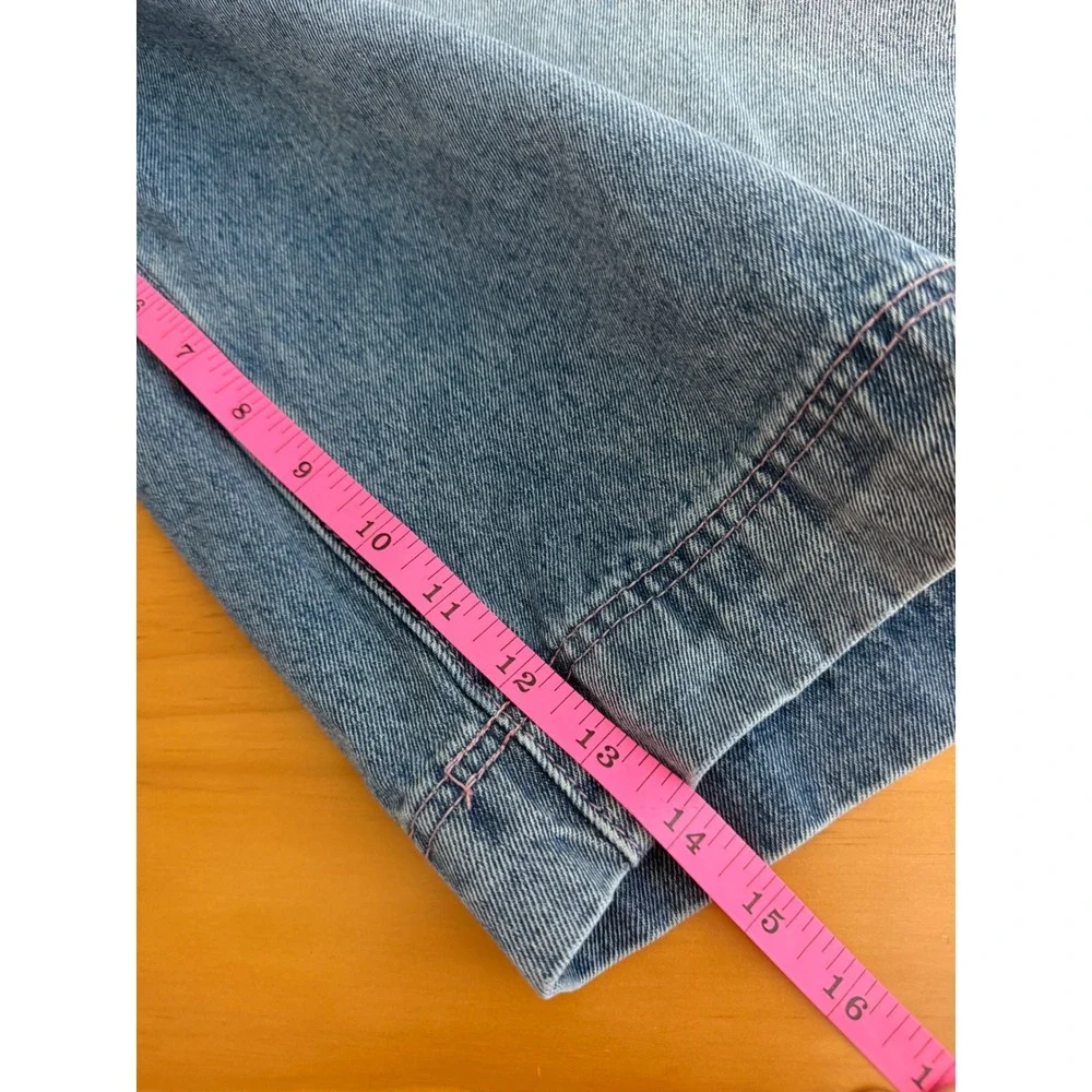 ALAB Denim Jorts Shorts Womens Size 14 (36 waist) Blue Y2K Skate Star Logo